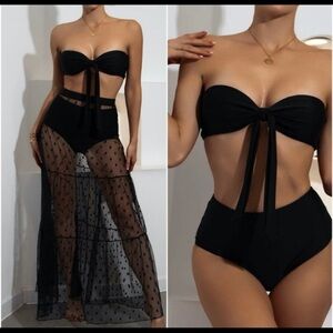 SPIAGGIA 3-Piece Bikini & Maxi Cover Up